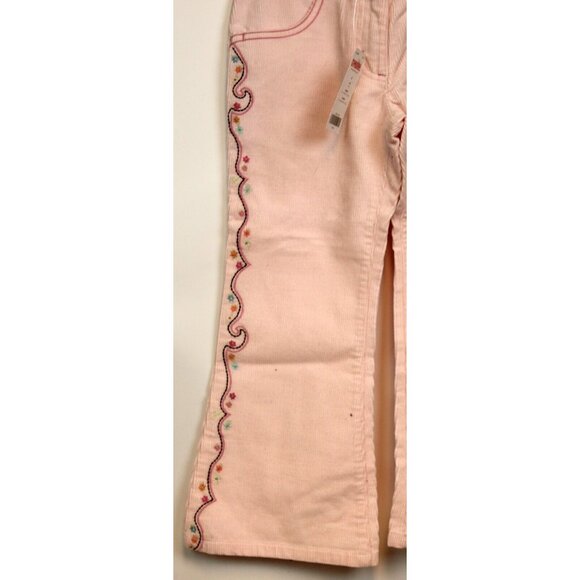 2006 Gymboree Park City Luxe Pink Corduroy Western Seam Pants sz 5 10 NWT Flared - Picture 4 of 6